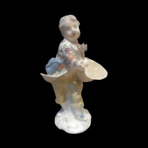 Polychrome Porcelain Figurine, 19th Century. 