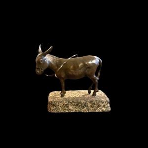 G.pejac, Bronze Donkey On Granite Base, 20th Century