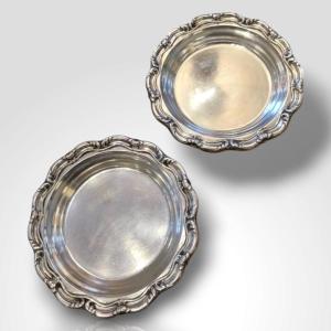 Louis Barteling, Pair Of Solid Silver Bottle Coasters, 20th Century