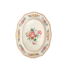 Plat En Porcelaine, Compagnies Des Indes, XVIIIe