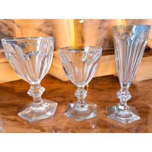 Set Of 24 Baccarat Harcourt Glasses