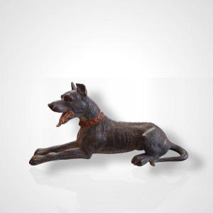 Bronze de Vienne, dogue allemand, XIXe