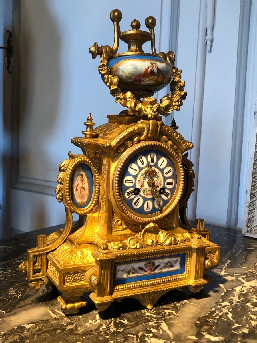 Napoleon III Sèvres Period Clock Stamped Ph. Mouret Paris-photo-1