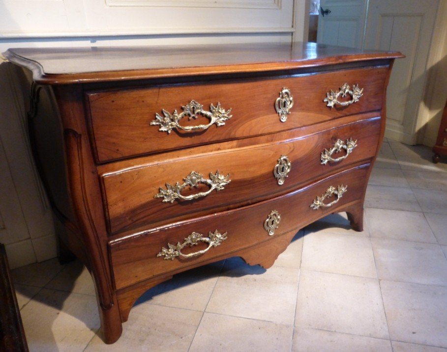 Commode époque Louis XIV noyer massif-photo-2