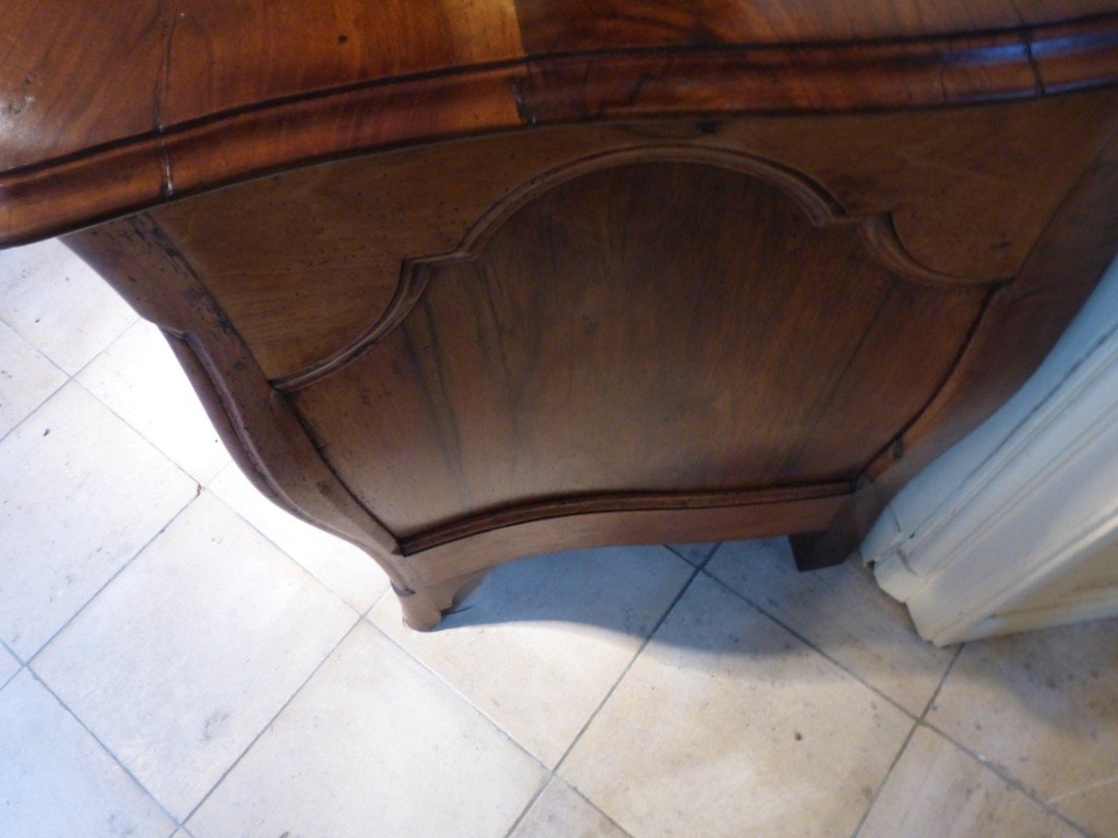 Commode époque Louis XIV noyer massif-photo-1