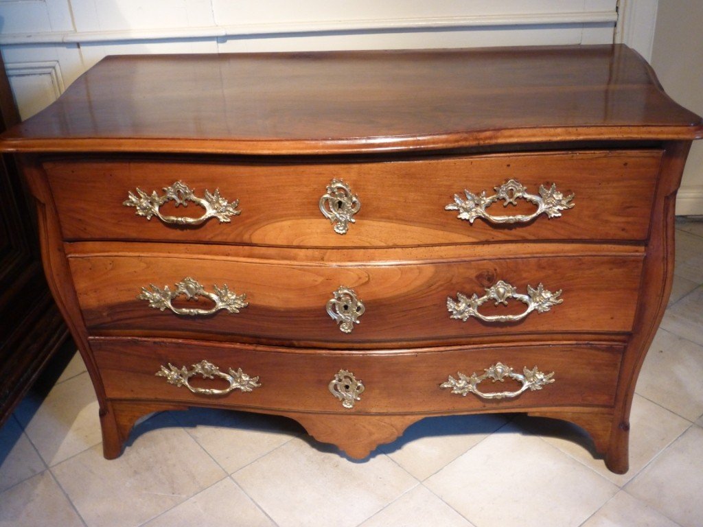 Commode époque Louis XIV noyer massif-photo-7