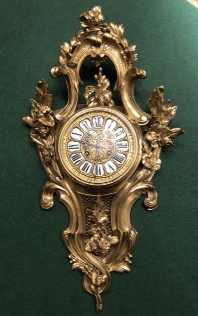 Grand cartel style Louis XV bronze XIXe