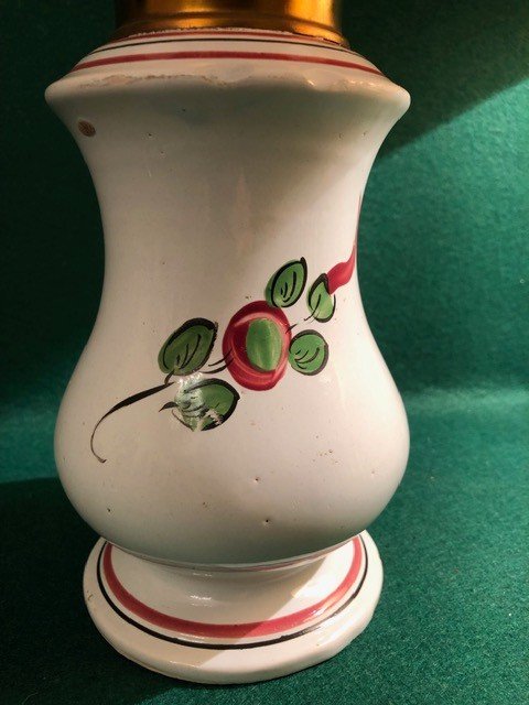 19th Century Lunéville Earthenware Oil Lamp-photo-3