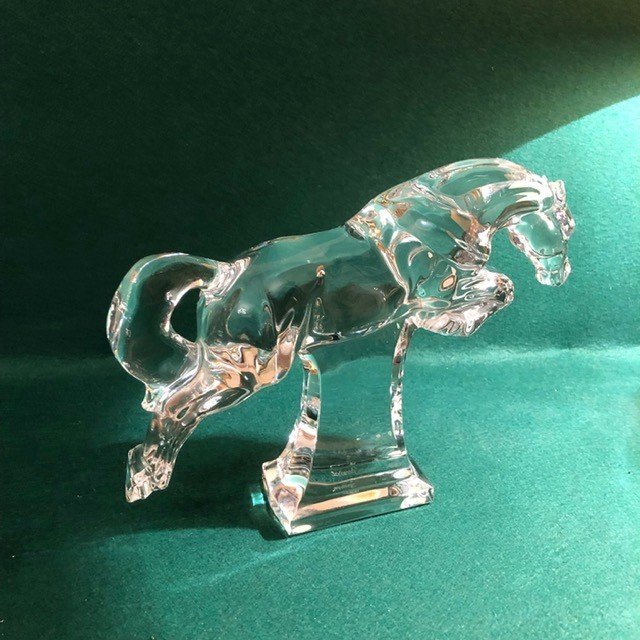 Baccarat Crystal Horse 20th Century-photo-3