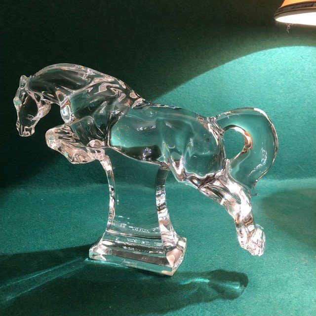 Baccarat Crystal Horse 20th Century-photo-4