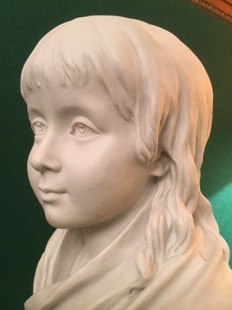 Buste Jeune Enfant porcelaine de Houdon Sèvres XIXe-photo-1