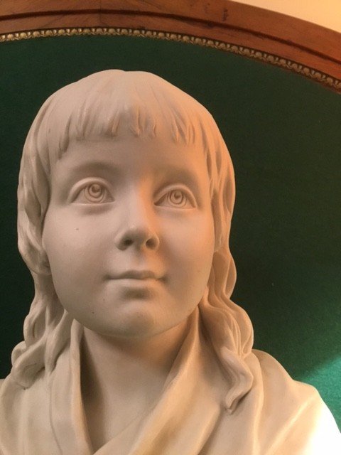 Buste Jeune Enfant porcelaine de Houdon Sèvres XIXe-photo-4