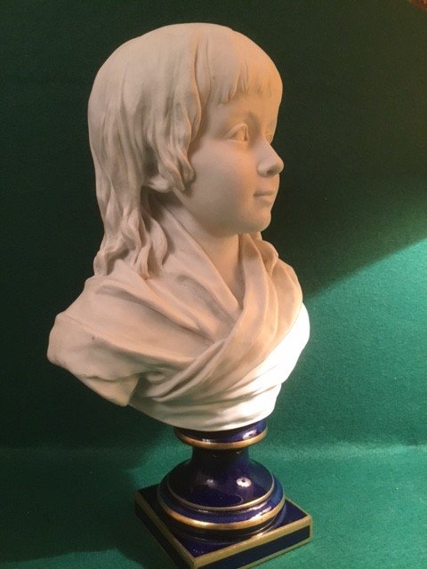 Buste Jeune Enfant porcelaine de Houdon Sèvres XIXe-photo-5