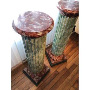 Pair Of Antique 20th Century Sheath Columns