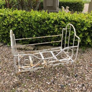 Small Wrought Iron Bed Late 19th Century