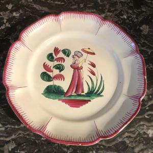 Madame Bernard 19th Century Islettes Earthenware Plate