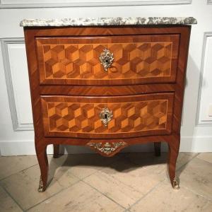 Louis XV Perruquière Chest Of Drawers, 18th Century, Marquetry