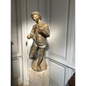 Statue Saint Sebastian In Stone 18th Century