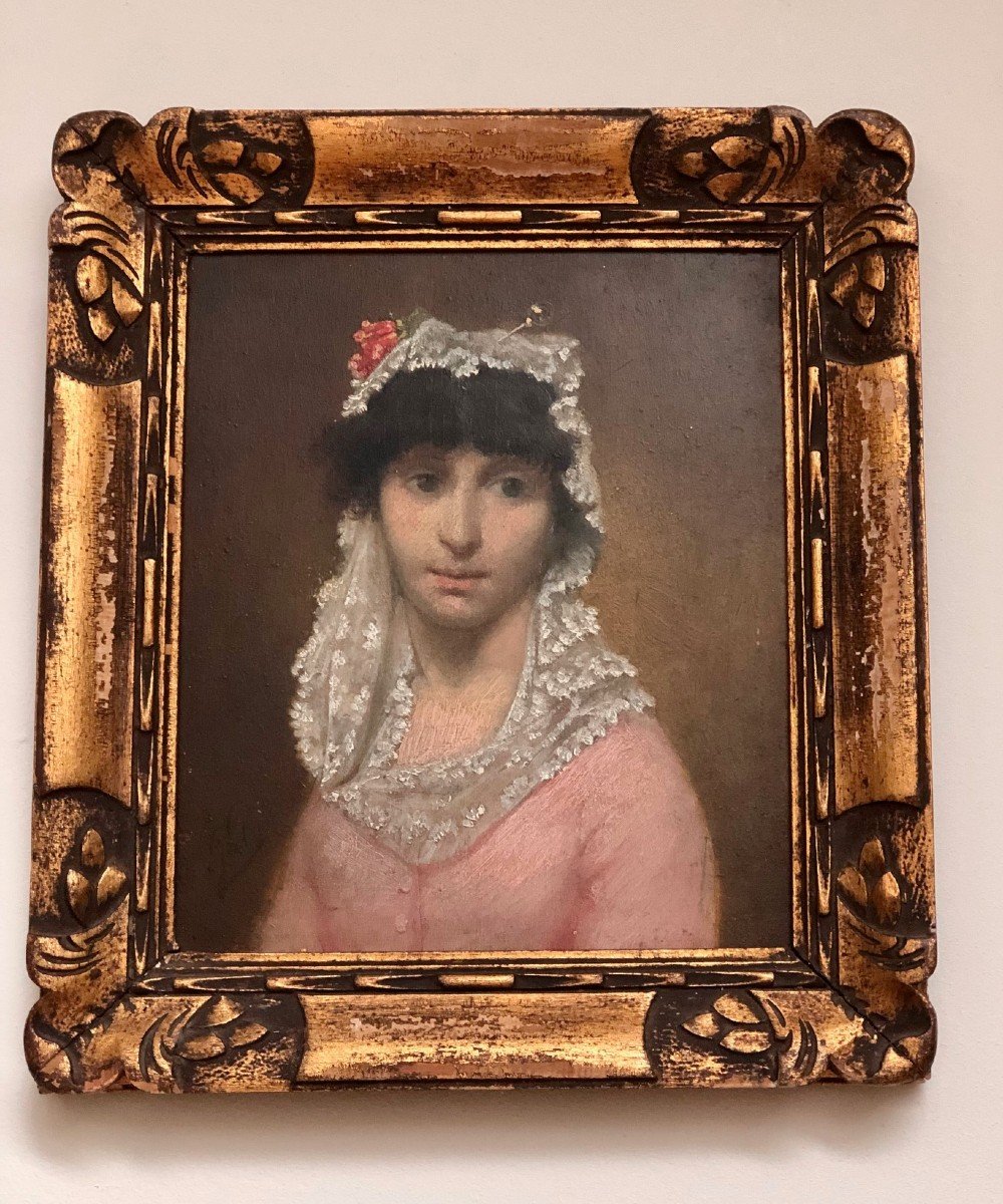 Painting Young Girl In The Mantilla-photo-3