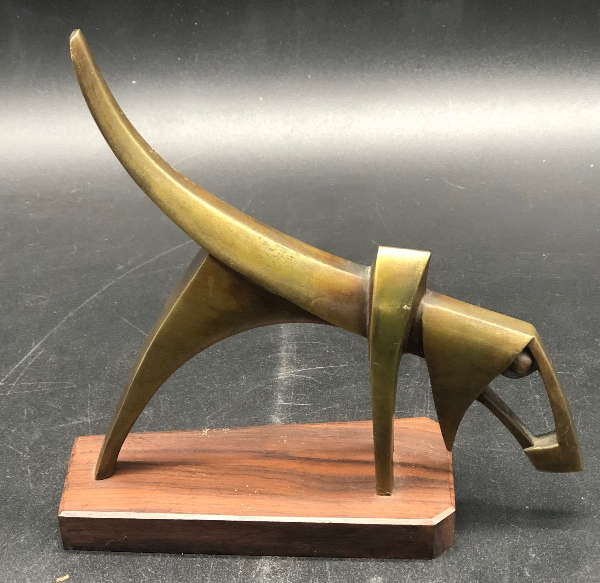 Chien Bronze Doré  V. Marchiao-photo-2