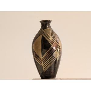 Art Deco Brassware Vase 