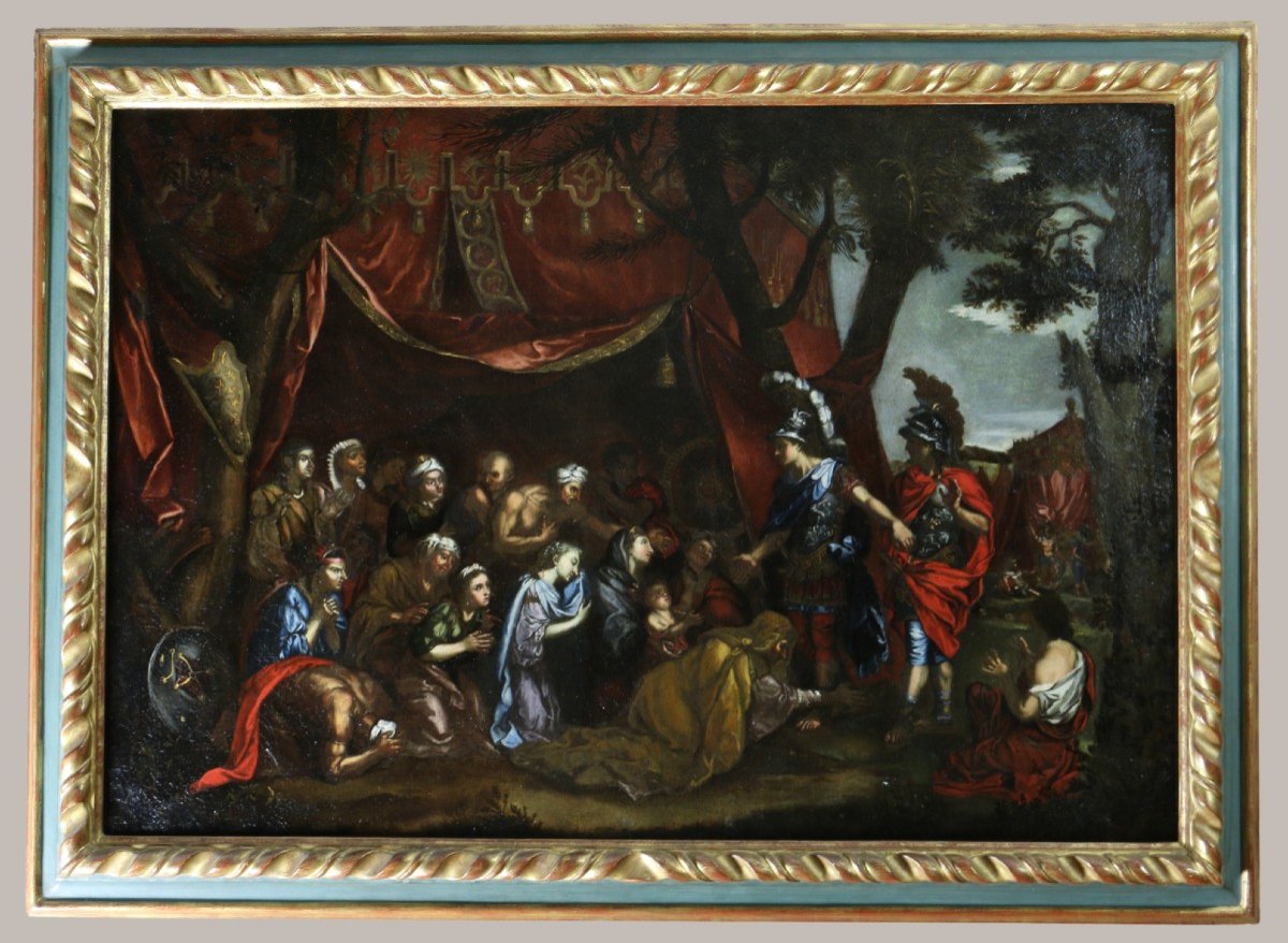 Neapolitan School Of The XVIIth After Charles Lebrun, The Family Of Darius In Front Of Alexander.