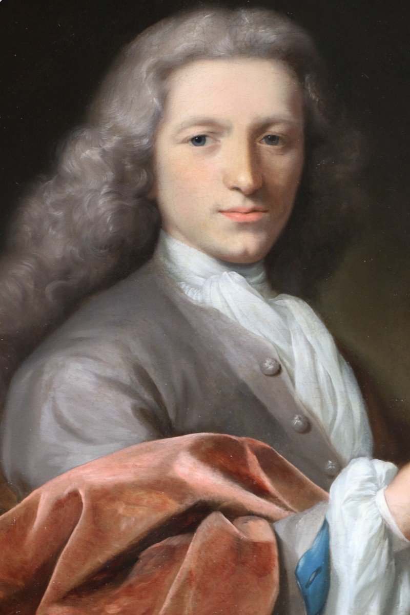 Jan Maurits Quinkhardt (1688; 1772) 18th Century Hoollandaise School, Portrait Of A Young Man-photo-2