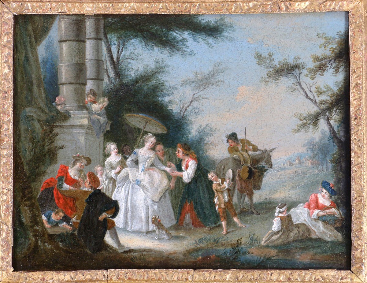 Proantic: Nicolas Lancret (1690-1743) And Workshop-scene In A Park, Th