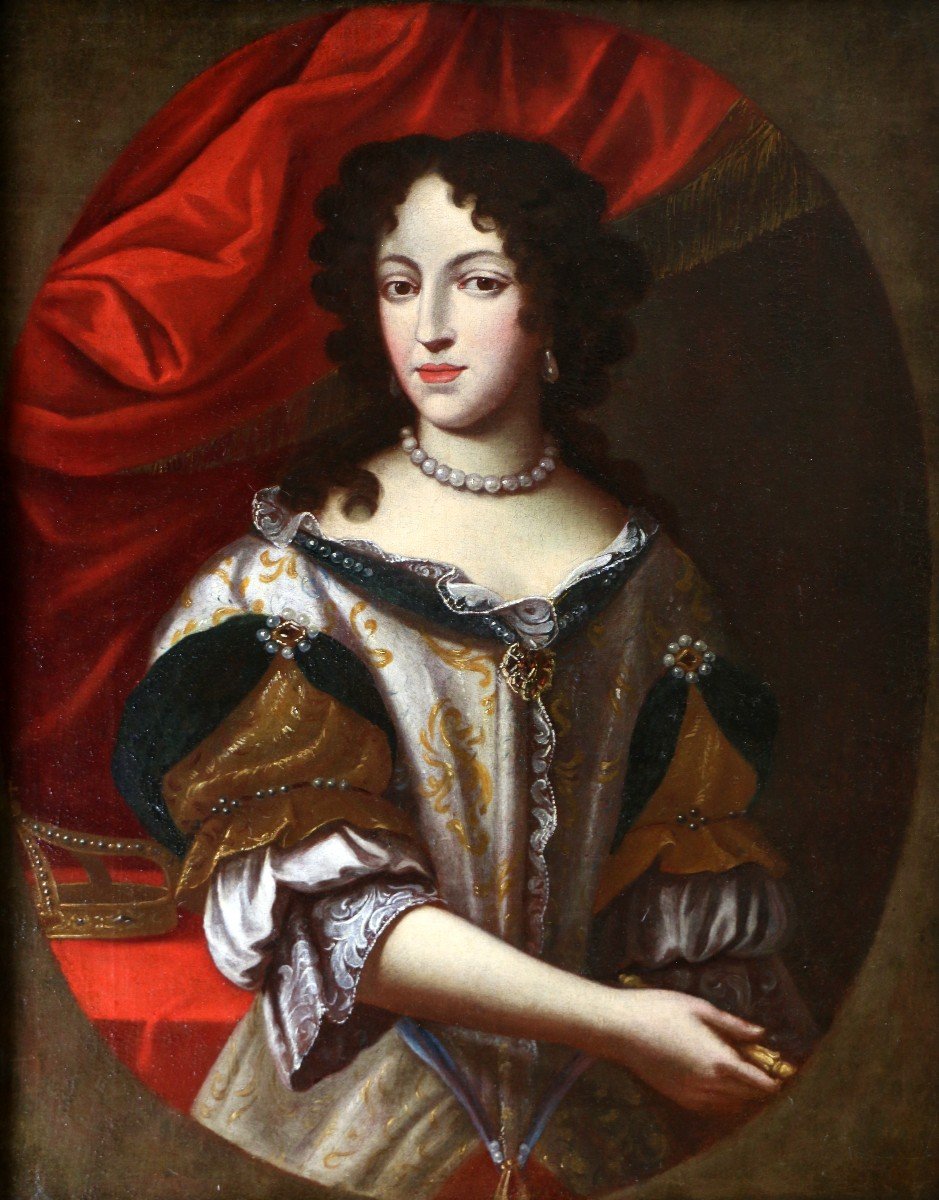 Jan Tricius (1620; 1698) Portrait Of Maria Casimir (future Queen Of Poland) Circa 1660.-photo-2