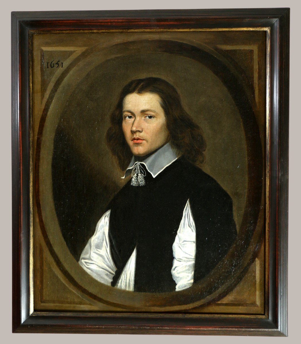 Bartholomeus Van Der Helst (1613-1670) Attributed. Portrait Of A Young Man Dated 1651.