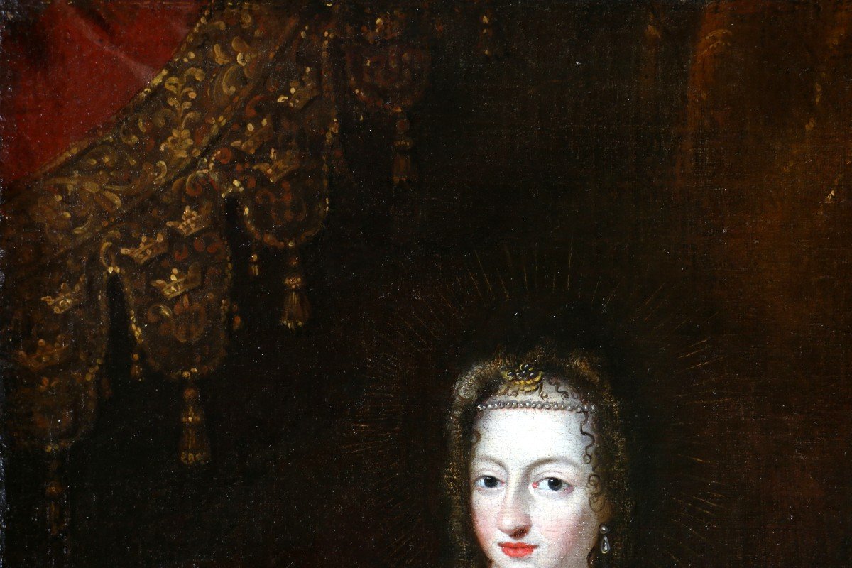 David Klöcker Ehrenstrahl. Portrait De La Reine De Suède Hedvig Eleonor De Holstein-Gottorp -photo-2