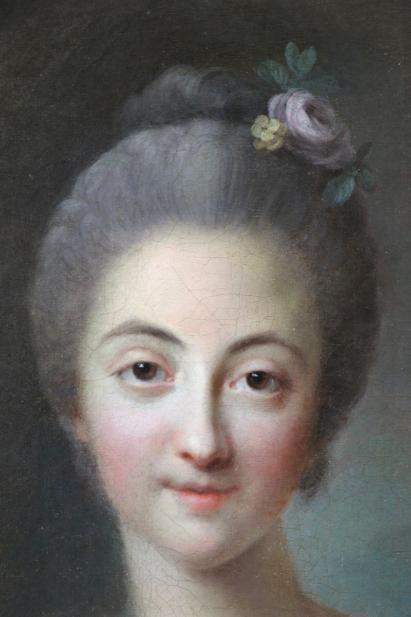 Louis Tocqué (1696-1772) Attribué. Portrait D’une Dame De Qualité  Vers 1740-photo-2