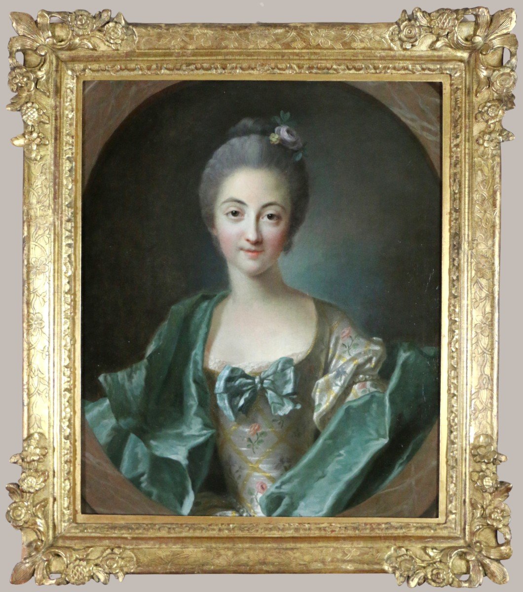 Louis Tocqué (1696-1772) Attributed. Portrait Of A Lady Of Quality  Around 1740