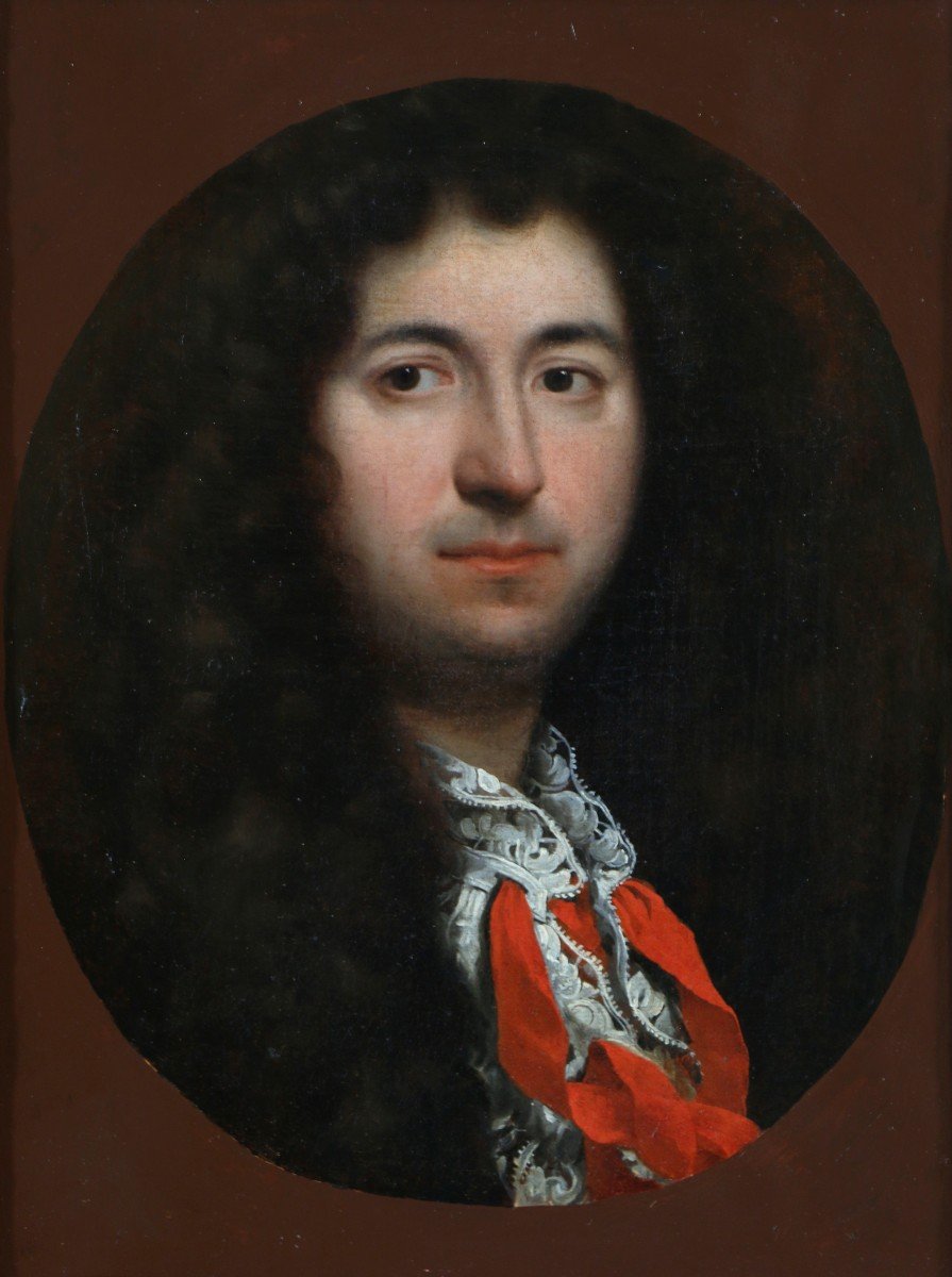 Pierre Mignard (1612-1695) Attributed. Portrait Of A Man Of Quality Circa 1680.-photo-2