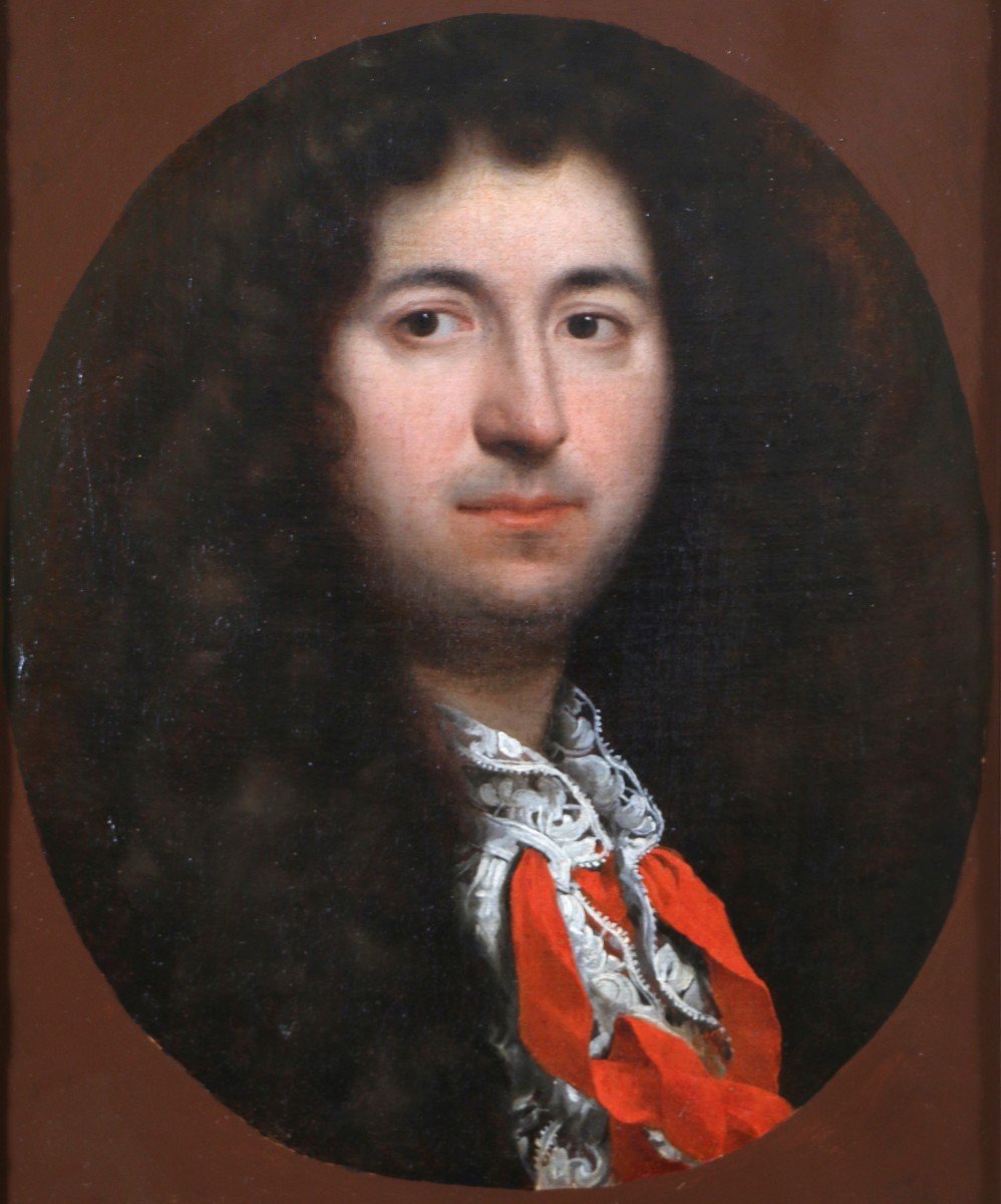 Pierre Mignard (1612-1695) Attributed. Portrait Of A Man Of Quality Circa 1680.-photo-2