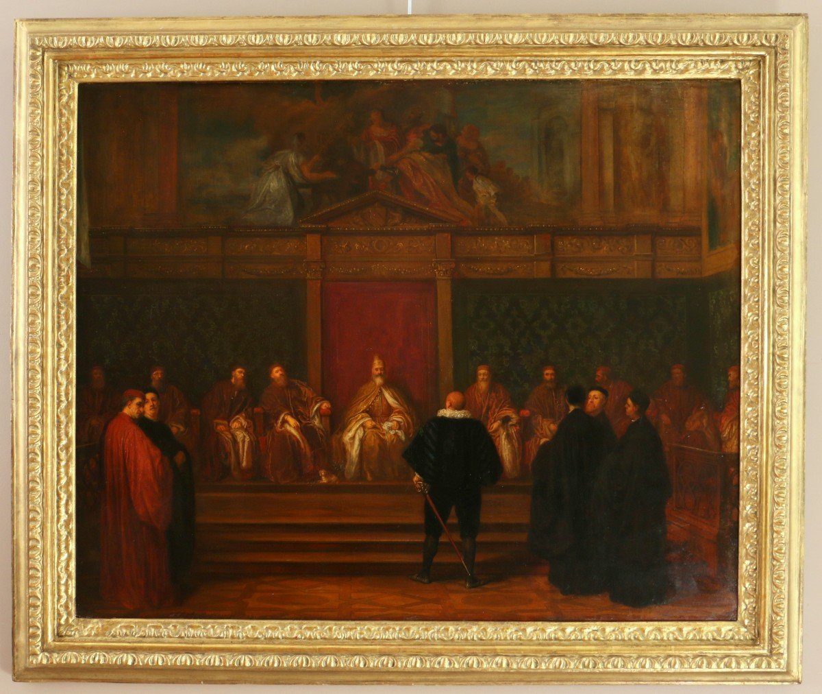 Doge Marino Grimani Receives The Spanish Ambassador. Joseph-nicolas Robert-fleury (1797-1890)-photo-3