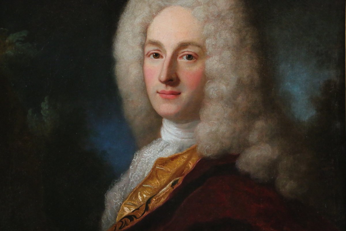 Henri Millot (mort en 1759) élève de Nicolas de Largillières-attribué- Portrait-premier tiers du XVIIIè siècle.-photo-2