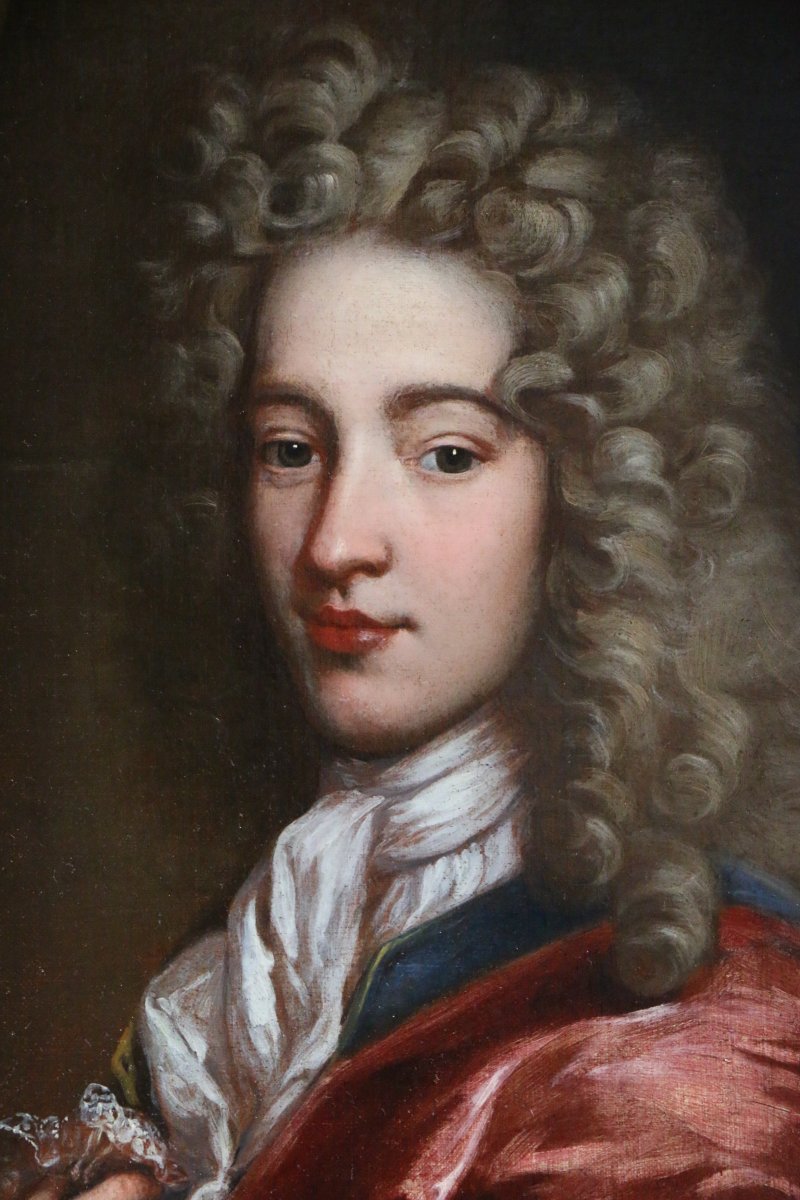  Alexis Simon Belle (1674-1734) Studio-presumed Portrait Of James Stuart-photo-3