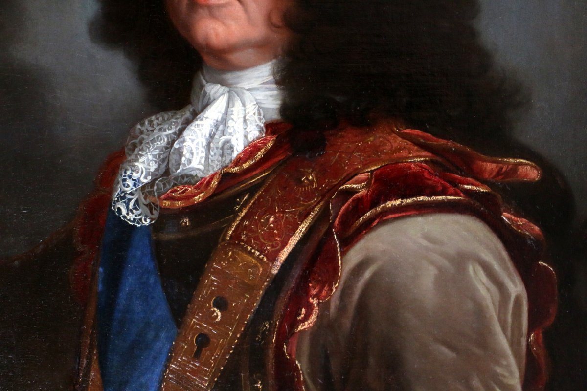 Hyacinthe Rigaud (1659-1743) Et Atelier- Portrait De Louis XIV (version De 1694)-photo-4