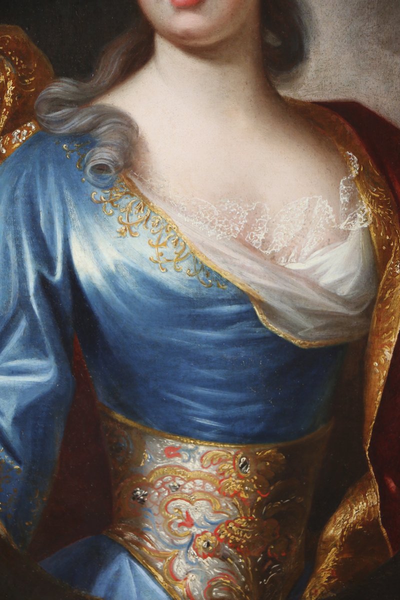 Nicolas De Largillière (1656-1746) Et Atelier-portrait d'Une Jeune Dame De Qualité Vers 1700.-photo-1