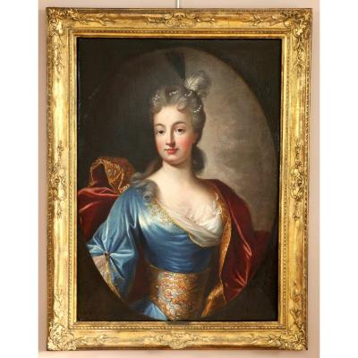 Nicolas De Largillière (1656-1746) Et Atelier-portrait d'Une Jeune Dame De Qualité Vers 1700.