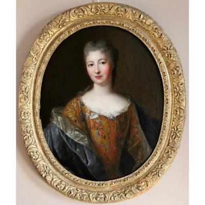 Presumed Portrait Of Françoise Marie De Bourbon Attributed To Pierre Gobert (1662, 1744) And Workshop