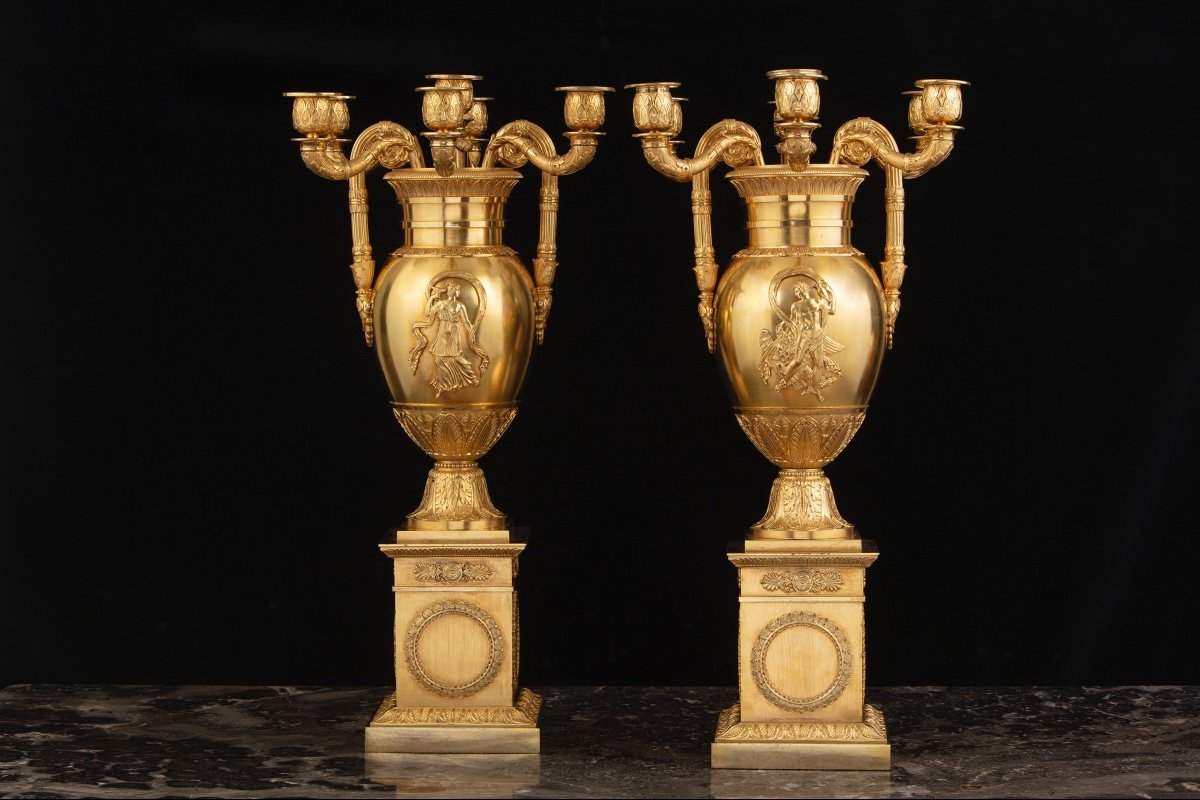 Pair Of Important Thomire Candelabra