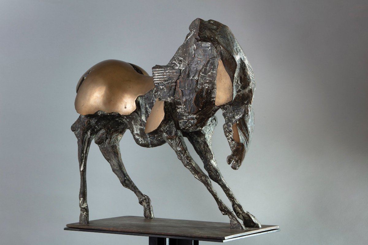 Cheval De Bronze De Nag Arnoldi (Locarno 1928 - Lugano 2017). -photo-1