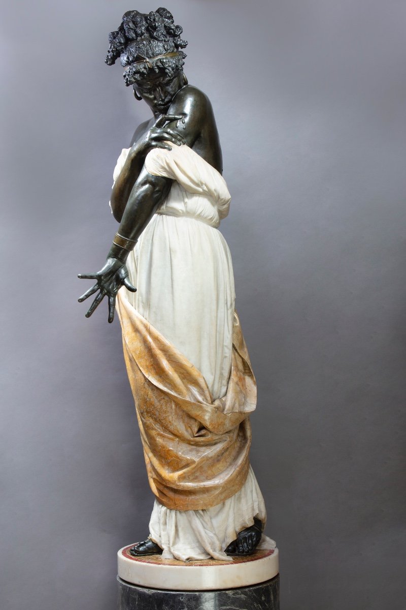 Sculpture By Alessandro Rondoni (1841-??), “syra”-photo-2