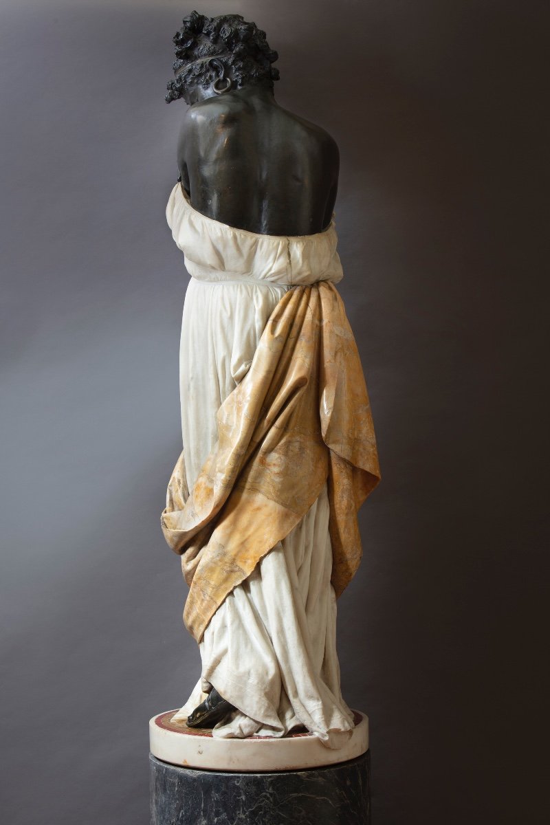 Sculpture By Alessandro Rondoni (1841-??), “syra”-photo-3