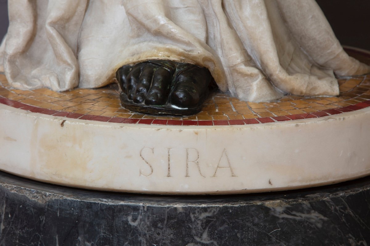 Sculpture By Alessandro Rondoni (1841-??), “syra”-photo-1