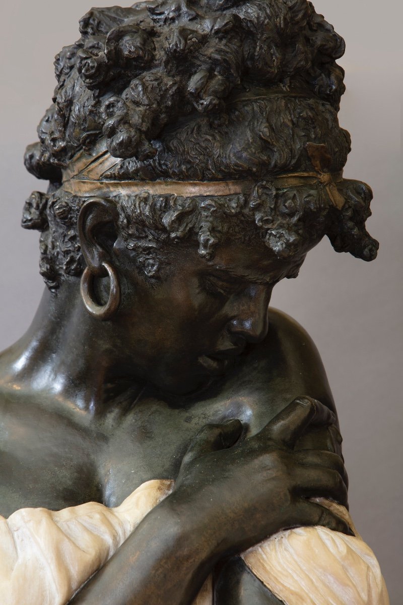 Sculpture By Alessandro Rondoni (1841-??), “syra”-photo-2