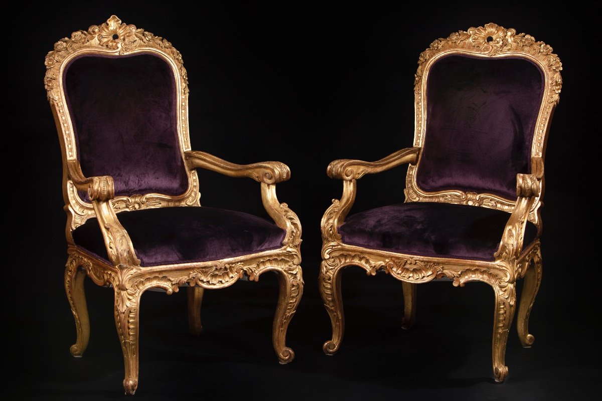 Pair Of Louis XV Armchairs