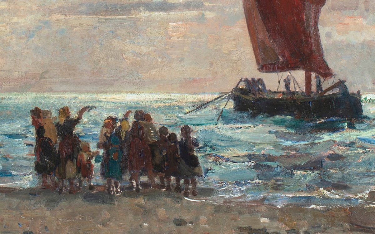 Tableau De Beppe Ciardi (1875 –  1932) " La Mer"-photo-3